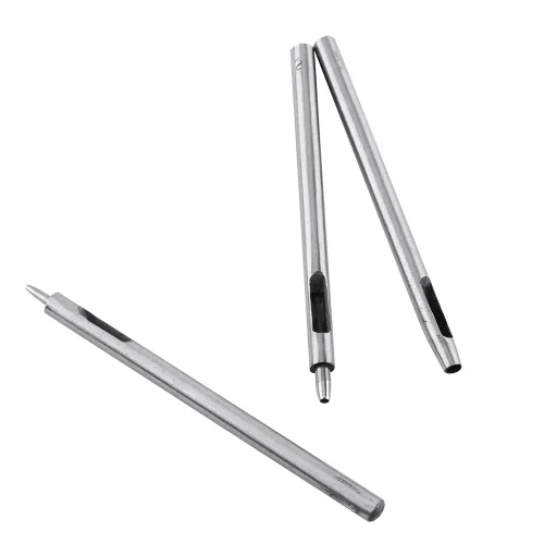 Miniatura 9 de Juego de herramientas de perforaciones de 0.020-0.197 in para correas de reloj de goma de cuero, cinturones, herramienta de corte de agujero