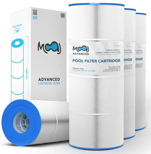 MOAJ Paquete de 4 filtros avanzados para piscina que sustituyen a Hayward SwimClear C2025, CX470E, CX470-XRE, CX480, CX480-XRE, PA56SV, C-7458,