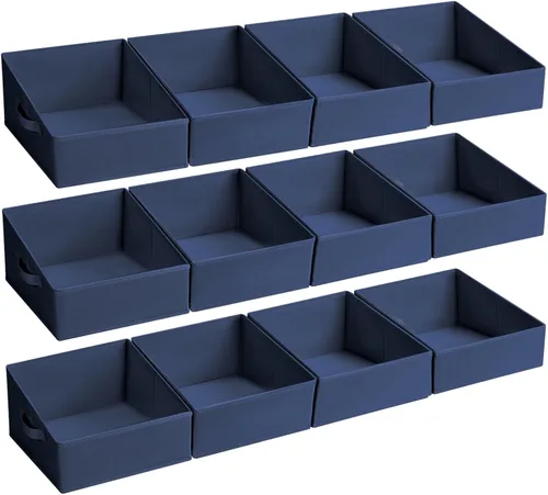 Miniatura 53 de DIMJ Contenedores de almacenamiento trapezoidales para ropa, 4 paquetes organizadores de armario y cestas de almacenamiento, cestas plegables