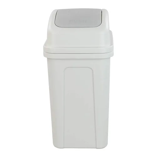 Miniatura 8 de Asking Cubo de basura pequeño de 1.8 galones con tapa abatible, cubo de basura de plástico, color gris