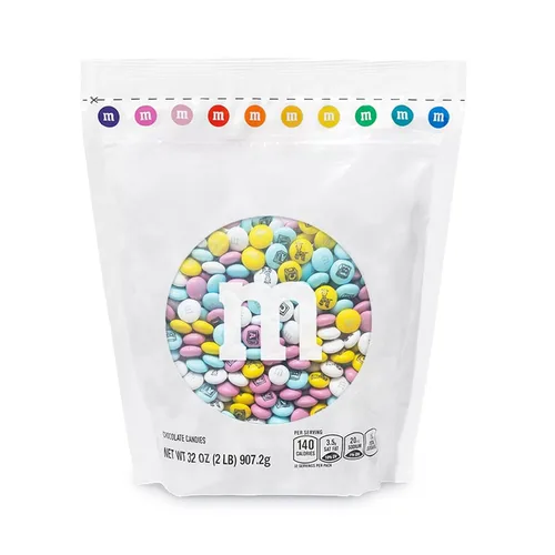 M&M'S WORLD New Baby Dulces de Chocolate con Leche Bolsa de 2 Libras con M&M'S Surtidos para Baby Showers, Fiestas de Revelación de Género e Ideas