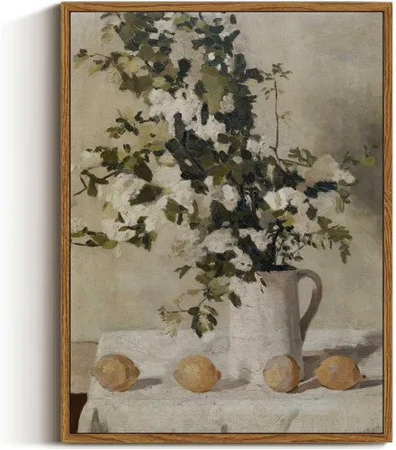 Miniatura 29 de VIYYIEA Arte de Pared en Lienzo Enmarcado Decoración del Hogar, Decoración de Granja Valles Ondulantes bajo Cielos Despejados Pintura de Pared