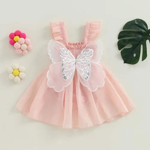 Miniatura 4 de FYBITBO Mameluco de verano para bebé recién nacida, con margaritas, sin mangas, con correa de tul, con diadema