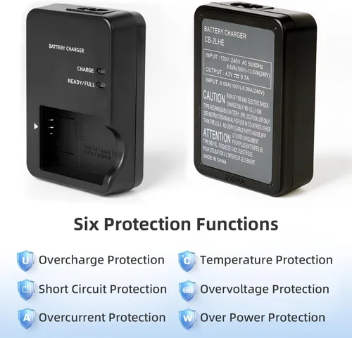 Miniatura 5 de Cargador de batería NB-13L CB-2LH compatible con Canon PowerShot G1X G1 X Mark III G5X G5 X Mark II G7X G7 X Mark II III G9X G9 X Mark II SX620