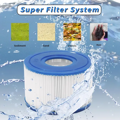 Miniatura 6 de Cartuchos de filtro de piscina, cartuchos para filtro de piscina sobre el suelo, accesorio de cartucho para uso en bomba de filtro de piscina fácil