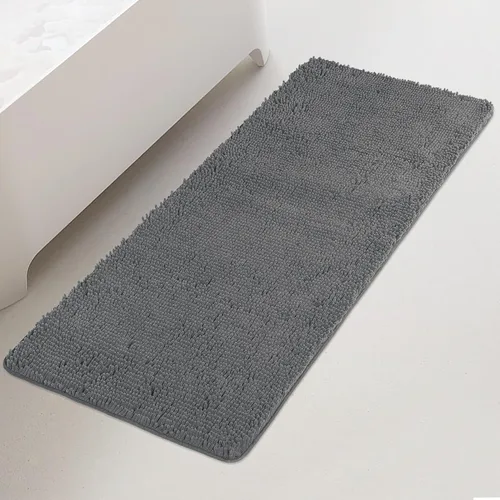 Miniatura 148 de Yeaban Alfombra de pasillo de baño de 24 x 72 pulgadas, antideslizante, alfombra de baño larga de felpilla gruesa, absorbente y lavable, alfombra