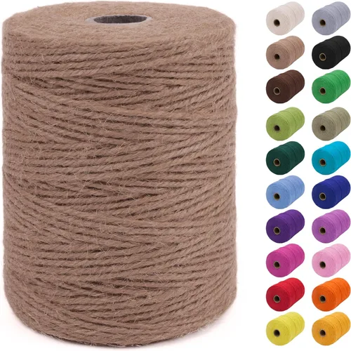 Miniatura 63 de JeogYong - Cuerda de yute de 3 mm, 99,9 m, cuerda natural gruesa para jardín, ideal para manualidades, exterior, jardinería, envoltorios de regalo