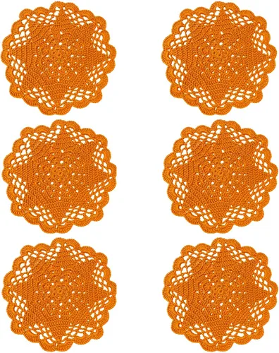 Miniatura 19 de Juego de 2 manteles individuales de encaje con diseño de flores huecas de ganchillo, manteles individuales de encaje para taza de té, aniversario