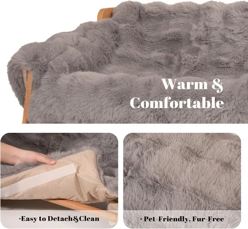 Miniatura 3 de CHEERHOME PETS Sofá Cama Elevada para Gatos para Interiores, Sofá de Madera para Gatos con Funda Esponjosa Lavable Silla Lounge Elevada para Gatitos