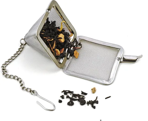 Miniatura 4 de RSVP International Endurance Collection - Bola infusora de té de hojas sueltas de malla, acero inoxidable 18/8 y apta para lavavajillas, pirámide