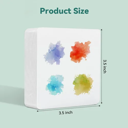 Miniatura 4 de Lightwish 60 hojas de mini cuaderno de bocetos de acuarela de 3.5 x 3.5 pulgadas, prensa caliente de 300 gsm/140 libras, cuaderno de pintura