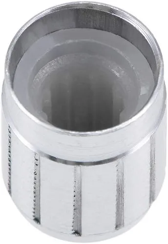 Miniatura 4 de uxcell 5 piezas de potenciómetro de aleación de aluminio de 0.512 x 0.669 in, control de volumen, perilla giratoria con agujero de eje moleteado