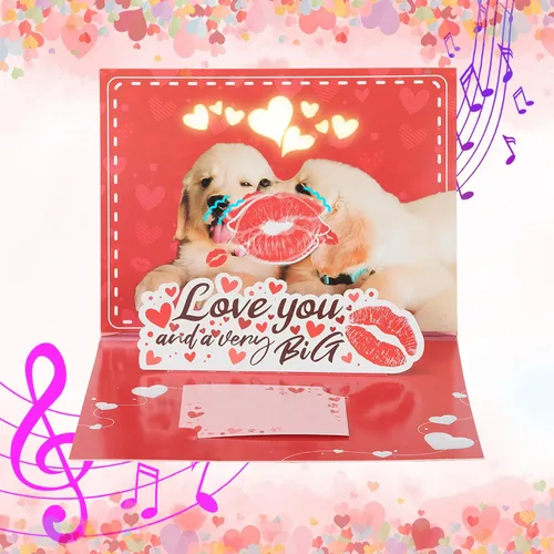 Miniatura 8 de Tarjeta de Cumpleaños Musical 3D, Vela de Luz LED Soplable, Tarjetas de 3D de Cumpleaños Emergentes con Números DIY 0-9, Vela de Luz LED Soplable
