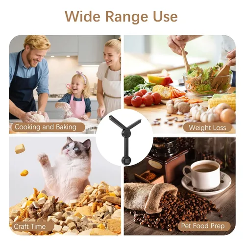 Miniatura 7 de Báscula plegable de alimentos, báscula digital de cocina, báscula portátil de alimentos para alimentos, mini báscula de bolsillo plegable de gramos