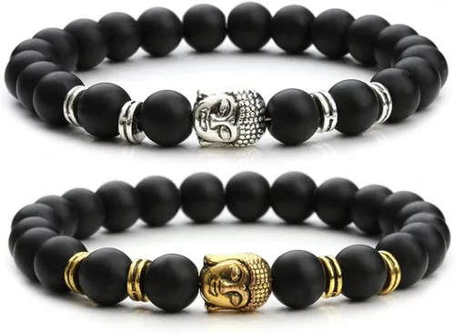 Miniatura 3 de rubyca Buda pulsera de perlas de conector pequeño Espiritual Espaciador de cobre para joyas, Cobre, 20