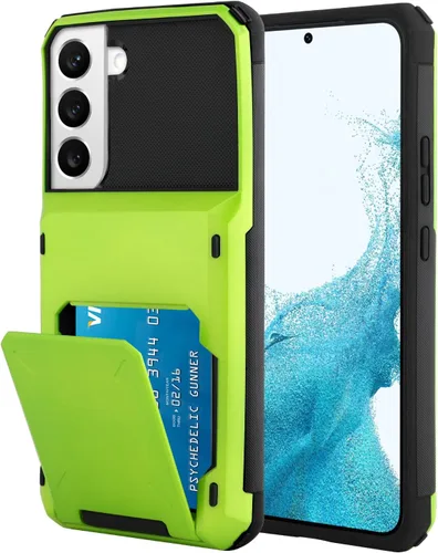 Miniatura 124 de Funda tipo cartera para Samsung Galaxy S22 Ultra con 4 ranuras para tarjetas de crédito a prueba de golpes, funda híbrida de protección reforzada