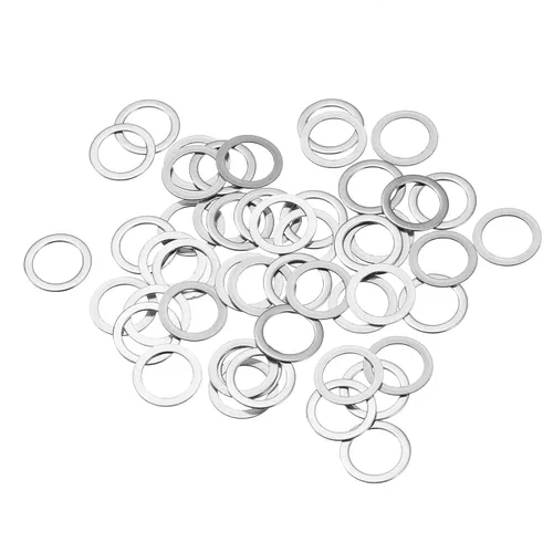 Miniatura 22 de uxcell Arandelas planas de acero inoxidable M3 304, 20 espaciadores planos ultrafinos de 0.118 x 0.197 x 0.004 in para tornillo de tornillo