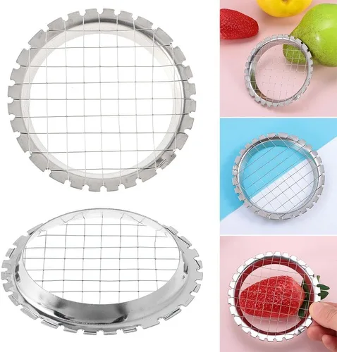 Miniatura 5 de Cortador de alimentos de acero inoxidable - Cortador de huevos, cortador de cubos de frutas, ensalada y tomate para huevos duros y papas