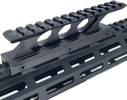 Miniatura 6 de Picatinny Riser Mount 1 pulgada de alto perfil de montaje de alcance base elevadora Weaver Picatinny Rail hacia adelante extendiéndose para visores