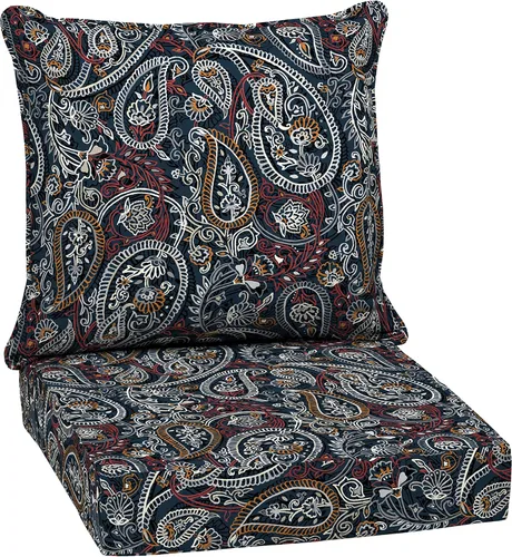 Miniatura 70 de Arden Outdoor Deep Seat Cushion Set, 24 x 24 pulgadas, Cojín para patio resistente al clima, a la lluvia y a la decoloración para silla, sofá y sofá