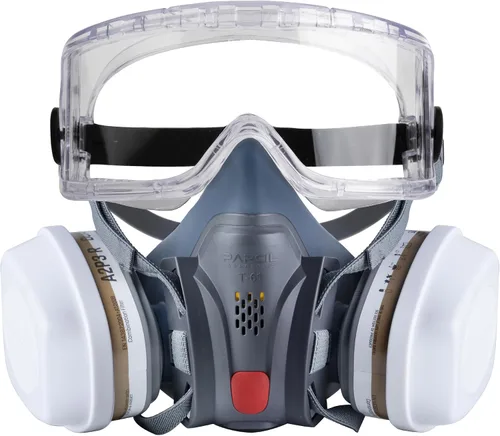 Nuevo respirador reutilizable T-61 de media cara y C-10 fabricado en Estados Unidos con juego de filtros P-A-3 de vapor orgánico