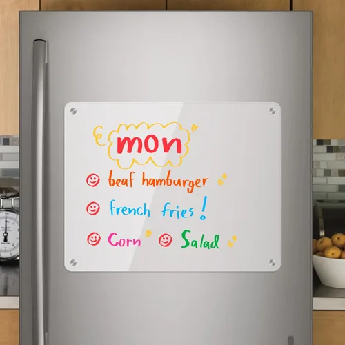 Miniatura 3 de Kamehame Pizarra de borrado en seco para refrigerador, pizarra magnética de borrado en seco para refrigerador, tablero de notas acrílico
