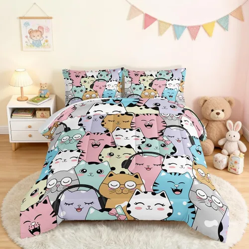 Miniatura 28 de HOSIMA Edredón de Coche de Carreras de Dibujos Animados para Niños para Decoración de Cama de Coche de Carreras, Juego de Ropa de Cama para Niños