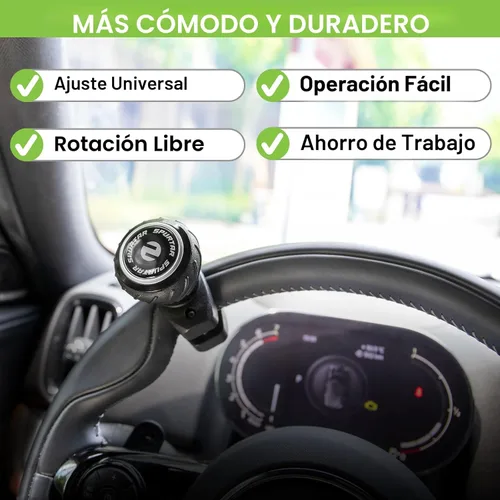 Miniatura 3 de Spurtar - Pomo giratorio para volante, universal, con función de seguridad para automóviles, camiones, carretillas elevadoras, tractores, botes