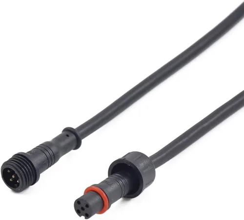 Miniatura 11 de 5 pares de conectores eléctricos LED de 2 pines negros para luces LED, cable de extensión de 20 cm, 40 cm/par, 0.3mm², tuerca de 15 mm