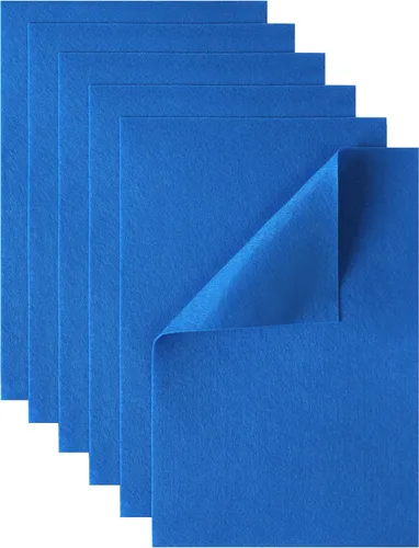 Miniatura 18 de Hojas de fieltro blanco HaoFeiJH - 6 piezas de cuadrados de fieltro suave (8x12 A4), 1.5mm de espesor, ideal para costura, retazos, decoración