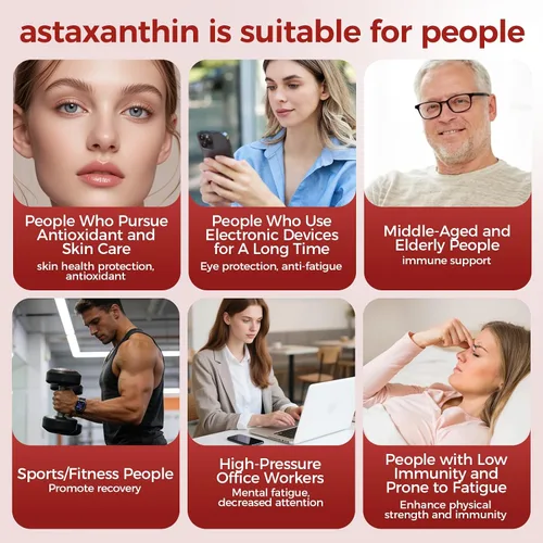 Miniatura 5 de Astaxantina 12 mg, suplementos antioxidantes de astaxantina para inmune, ojos, soporte de piel, sin OMG y sin gluten, 200 cápsulas blandas