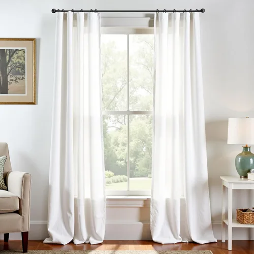 Miniatura 63 de JINCHAN Cortinas de lino de 108 pulgadas de largo, juego de 2 paneles, cortinas de ventana para sala de estar y dormitorio, cortinas