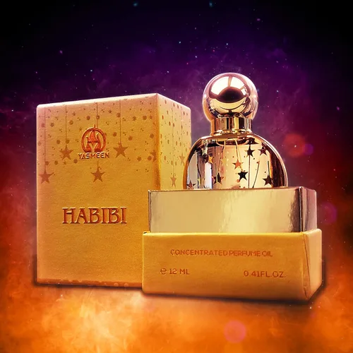 Miniatura 4 de Habibi Perfume de aceite concentrado 0.4 fl oz (0.37 onzas) Unisex para hombres y mujeres Vainilla, en polvo, floral, dulce y almizclado