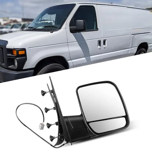 Miniatura 48 de Juego de montaje de espejos laterales Compatible con 1987-2002 para Jeep Wrangler con puerta media, plegable manual, espejo negro manual texturizado