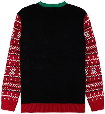 Miniatura 3 de The Ugly Sweater Co. Suéter feo de Navidad con luces LED, ajuste cómodo, diseños de suéter feo con luz activada por movimiento