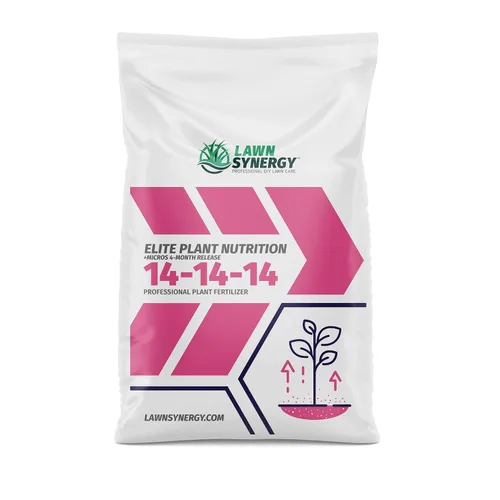 14-14-14 Plant Fertllizer Elite Nutrition - 15 libras de liberación lenta 120 días - Agregado en micros - Fertilizante ornamental y de paisaje (15
