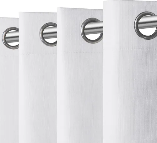 Miniatura 20 de Easy-Going - Cortinas opacas con aspecto de lino para oscurecer la habitación, con ojales para ventana, cortinas para dormitorio, sala de estar