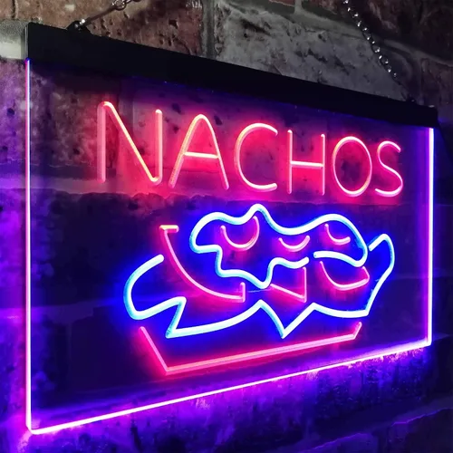 Miniatura 3 de ADVPRO Nachos Café - Letrero de neón LED de doble color, azul y rojo, 16 x 12 pulgadas, st6s43-i0314-Br