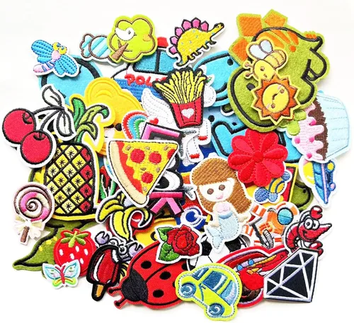 Miniatura 10 de 15 piezas de parches bordados al azar para planchar, bonitos apliques de costura para chaquetas, sombreros, mochilas, jeans, accesorios de bricolaje