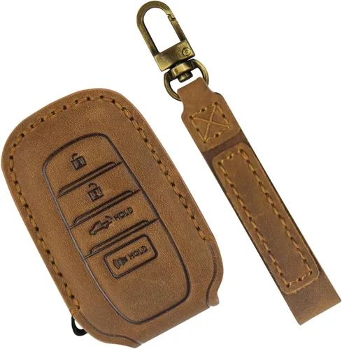 Miniatura 16 de Funda para Llavero para Accesorios Toyota Tundra 2022-2024 2025 2026, para Tacoma 2024 2025 2026 Cubierta de Llavero de Cuero, para Camry 2025 2026