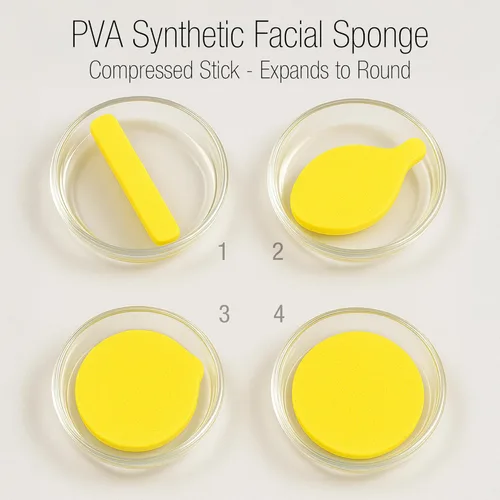 Miniatura 9 de APPEARUS Paquete de 60 esponjas faciales, esponjas faciales comprimidas de PVA para limpieza profunda, exfoliación, eliminación de maquillaje
