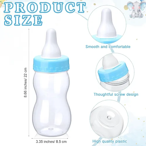 Miniatura 3 de Roowest 512 piezas de juegos de baby shower Adivina cuántos chupetes firman 100 pequeños juegos de adivinanzas, 10 lápices HB, botella de leche
