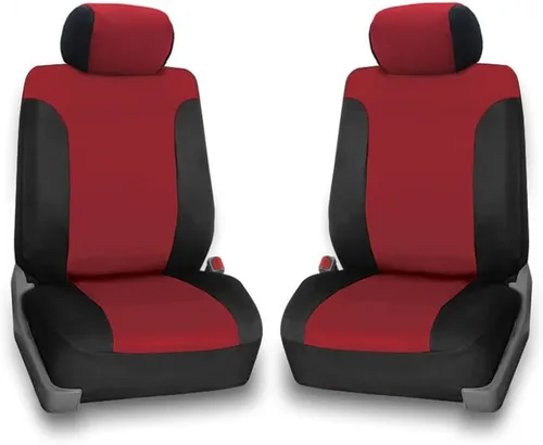 Miniatura 8 de CarsCover Fundas de neopreno para asientos delanteros de camioneta pick-up, ajuste personalizado, para Ford F150 2004-2008, lados rojo rosa y negro