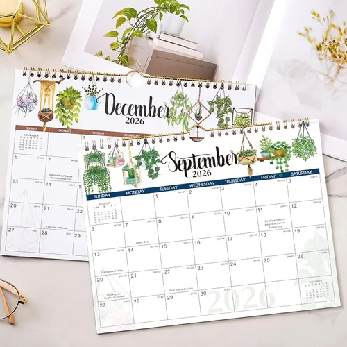 Miniatura 2 de Calendario de pared 2026 – Calendario 2026, calendario de 12 meses 2026 de enero a diciembre de 2026, 11 x 8.5 pulgadas, calendario mensual 2026