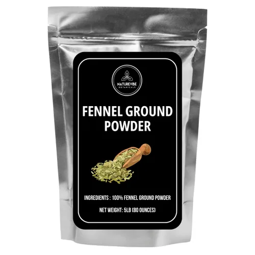 Naturevibe Botanicals - Semillas de hinojo orgánico en polvo, 5 libras, Foeniculum Vulgare, especia india (el embalaje puede variar)