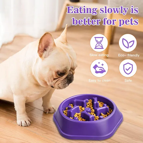 Miniatura 7 de UPSKY Cuenco Rompecabezas de Alimentación Lenta para Perros, Cuenco Interactivo Antideslizante Anti-Hinchazón para Lamer Golosinas para Perros