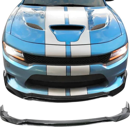 Miniatura 9 de IKON MOTORSPORTS, defensa delantera compatible con Dodge Charger SRT 2015-2023, kit de carrocería de alerón delantero estilo V3, fibra de carbono