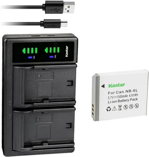 Miniatura 8 de Kastar Reemplazo del cargador de batería USB NB-6L LTD2 para Canon NB-6L NB6L, NB-6LH NB6LH, Canon CB-2LY Charge, Canon Digital IXUS 200 IS, cámara