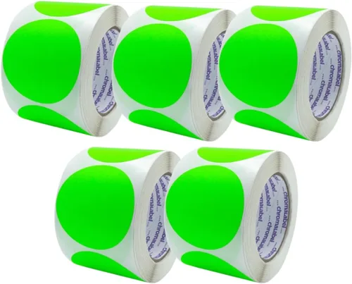 Miniatura 7 de ChromaLabel Etiquetas adhesivas circulares de 3 pulgadas, etiquetas adhesivas redondas de alta visibilidad, puntos adhesivos extraíbles, 500