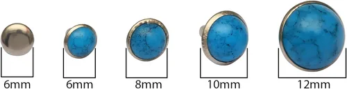 Miniatura 3 de Mingtao 240 juegos de remaches rápidos, color azul turquesa, cinturón Tandy para hacer artesanía en cuero, botas, chaqueta, bolsa, zapatos, ropa
